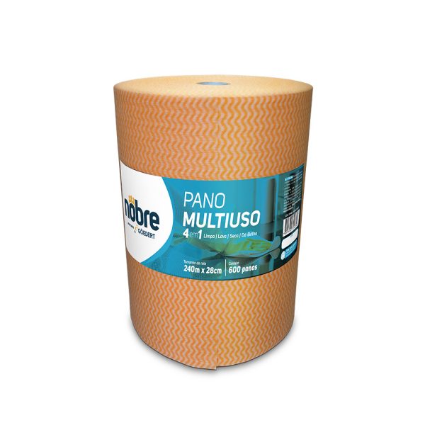 PANO MULTIUSO ROLÃO LARANJA 600 PANOS - NOBRE