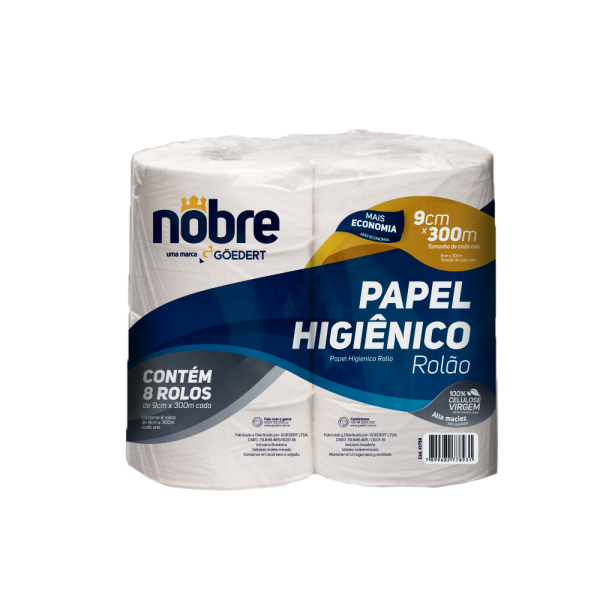 PAPEL HIGIÊNICO ROLÃO 100% CELULOSE - NOBRE