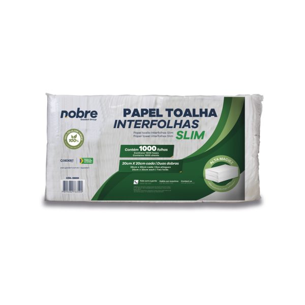 PAPEL TOALHA INTERFOLHA SLIM C/1000 FOLHAS - NOBRE